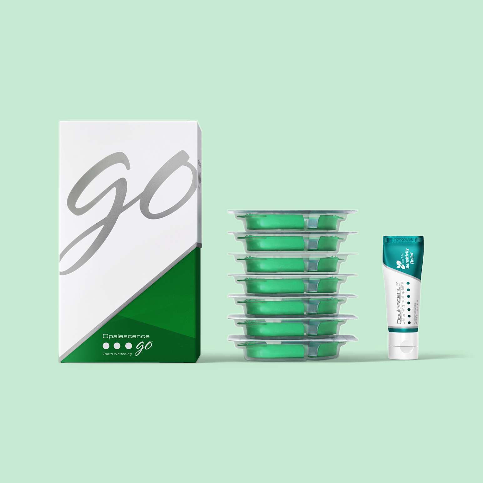 Opalescence Starter Kit for teeth whitening displayed with product components