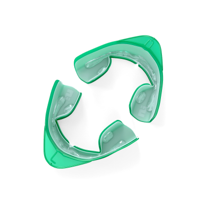 Opalescence prefilled whitening trays showing both upper and lower trays